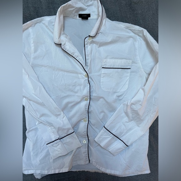 Matching J Crew white pajama set size M - Picture 1 of 6